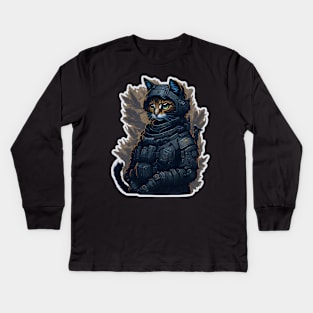 Mecha Cat_017 Kids Long Sleeve T-Shirt